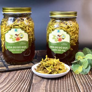 (5 HỦ) HOA ĐU ĐỦ ĐỰC NGÂM MẬT ONG RỪNG {MUA 5 HỦ TẶNG 2 HỦ}