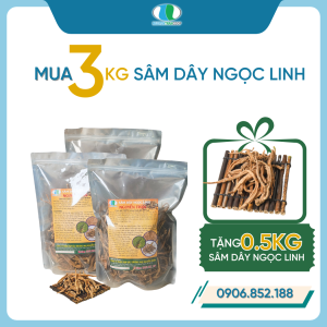 (3kg) Sâm Dây Ngọc Linh Khô ( Đẳng Sâm )  [ Mua 3kg tặng 500g ]