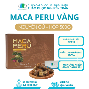 SÂM MACA PERU VÀNG - HỘP NGUYÊN CỦ 500G